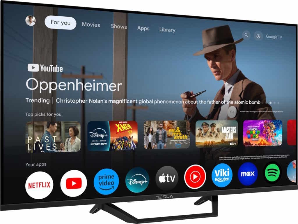 Tesla Google TV DLED 43E655BUS, 109 cm, UHD, negruDVB-T/T2/C/S/S2, 270cd/m2, VESA 200x200mm "43E655BUS" — miniatură