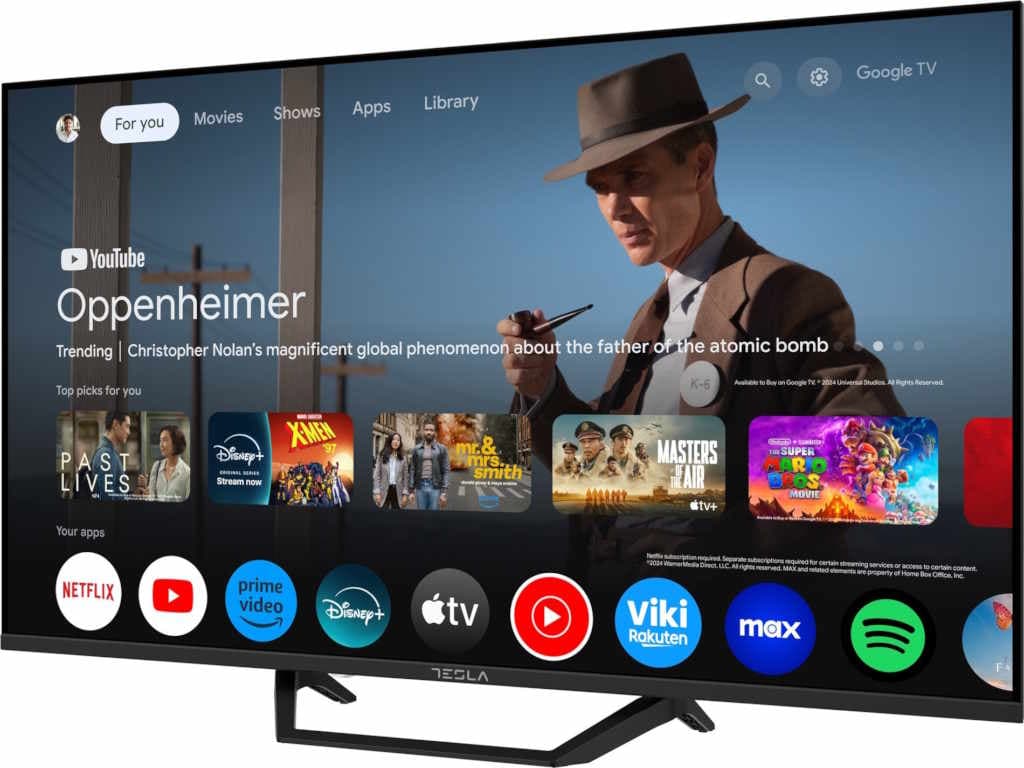 Tesla Google TV DLED 43E655BUS, 109 cm, UHD, negruDVB-T/T2/C/S/S2, 270cd/m2, VESA 200x200mm "43E655BUS" — miniatură