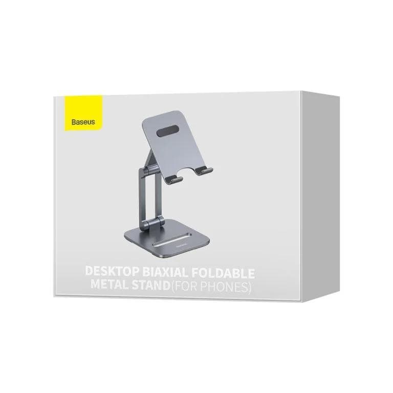 SUPORT Telefon Baseus Biaxial, pt. Smartphone, pliabil, dimensiune: 115 x 126 x 43mm, material anti-alunecare, aluminiu "LUSZ000013" - 6932172615185 — miniatură
