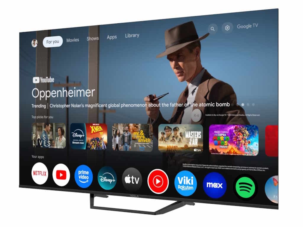 Tesla Google TV DLED 65E655BUS, 165 cm, UHD, blackDVB-T/T2/C/S/S2, 250cd/m2, VESA 200x499 mm "65E655BUS" — miniatură