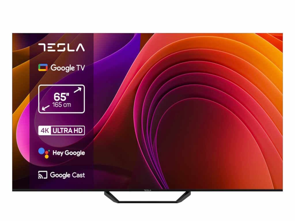 Tesla Google TV DLED 65E655BUS, 165 cm, UHD, blackDVB-T/T2/C/S/S2, 250cd/m2, VESA 200x499 mm "65E655BUS" — miniatură