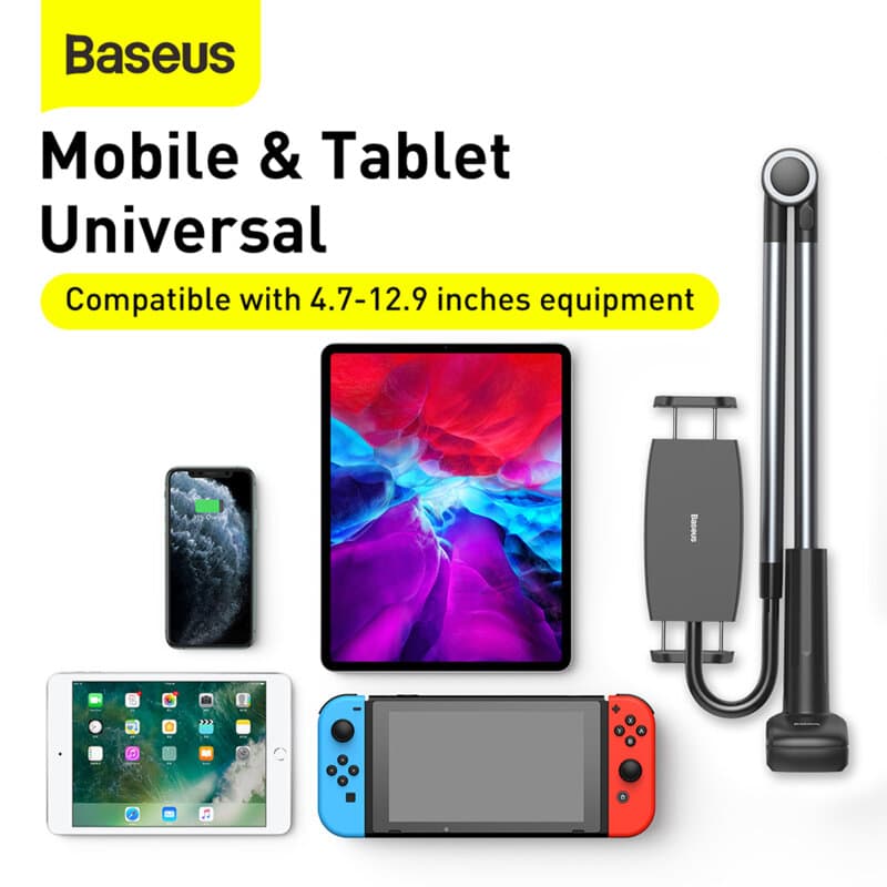 SUPORT TelefonTableta Baseus Otaku, pt. Smartphone, pliabil, ideal pentru vizionarea de filme, seriale sau pentru apelurile video, aluminiu "LUZQ000013" - 6932172608613 — miniatură