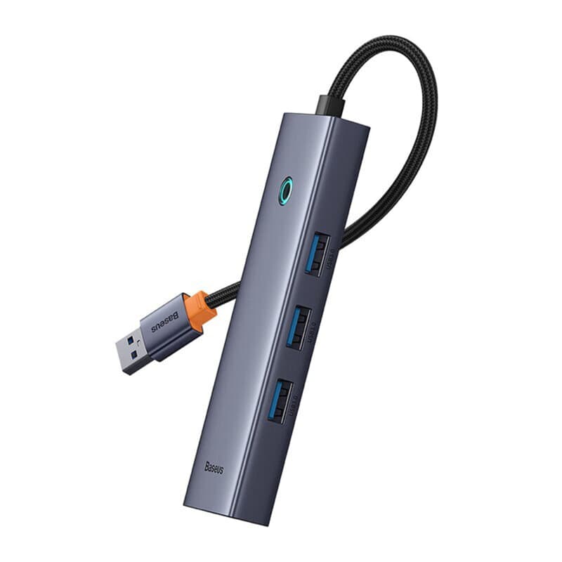 DOCKING STATION Baseus UltraJoy 4 in 1, input USB, output RJ-45 x 1, USB3.0 x 3, gri "B0005280A813-01" - 6932172630805