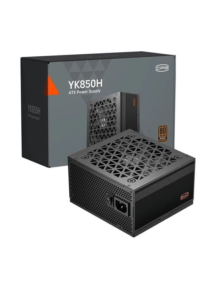 SURSA PCCooler "YK850H", 850W, certificare 80Plus Bronze, non-modular, PFC activ, Dc to DC, fan 120mm, negru, "P3-YK850H-B1H" — miniatură