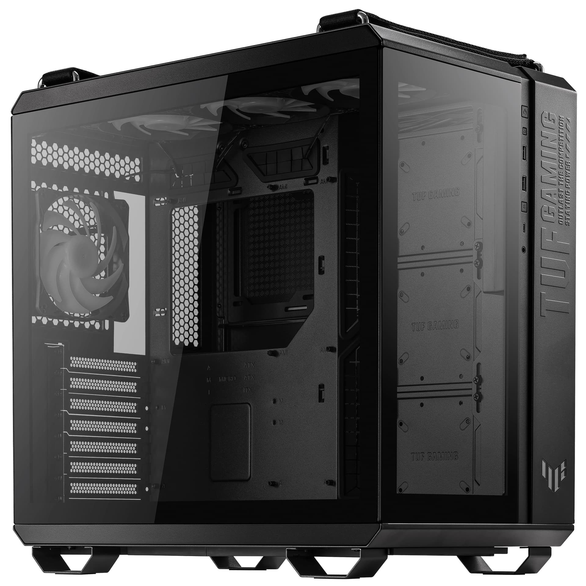 Carcasa TUF Gaming GT502 Plus MiddleTower Fara sursa ATX, mATX, mITX Black "90DC0090-B19010" — miniatură