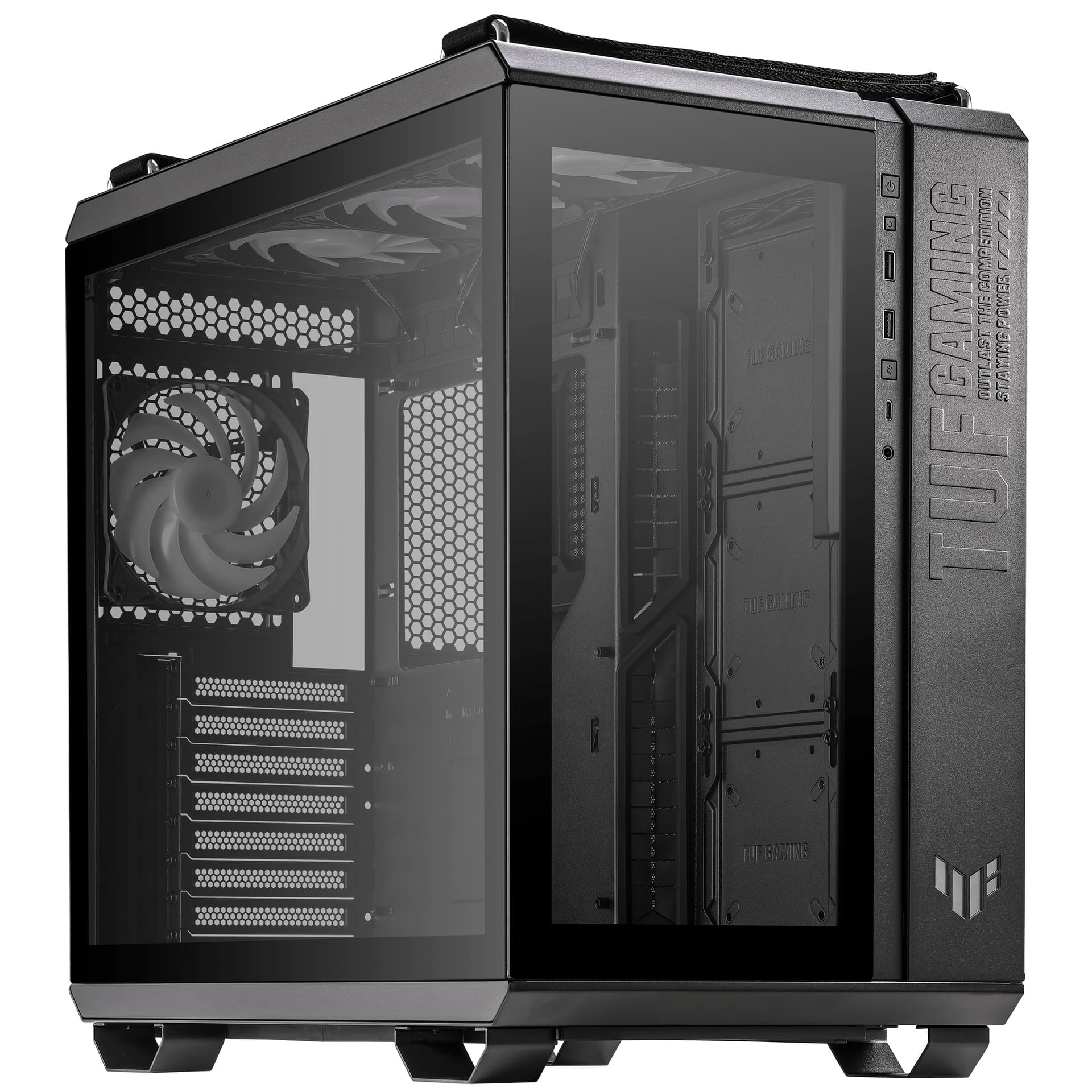 Carcasa TUF Gaming GT502 Plus MiddleTower Fara sursa ATX, mATX, mITX Black "90DC0090-B19010" — miniatură