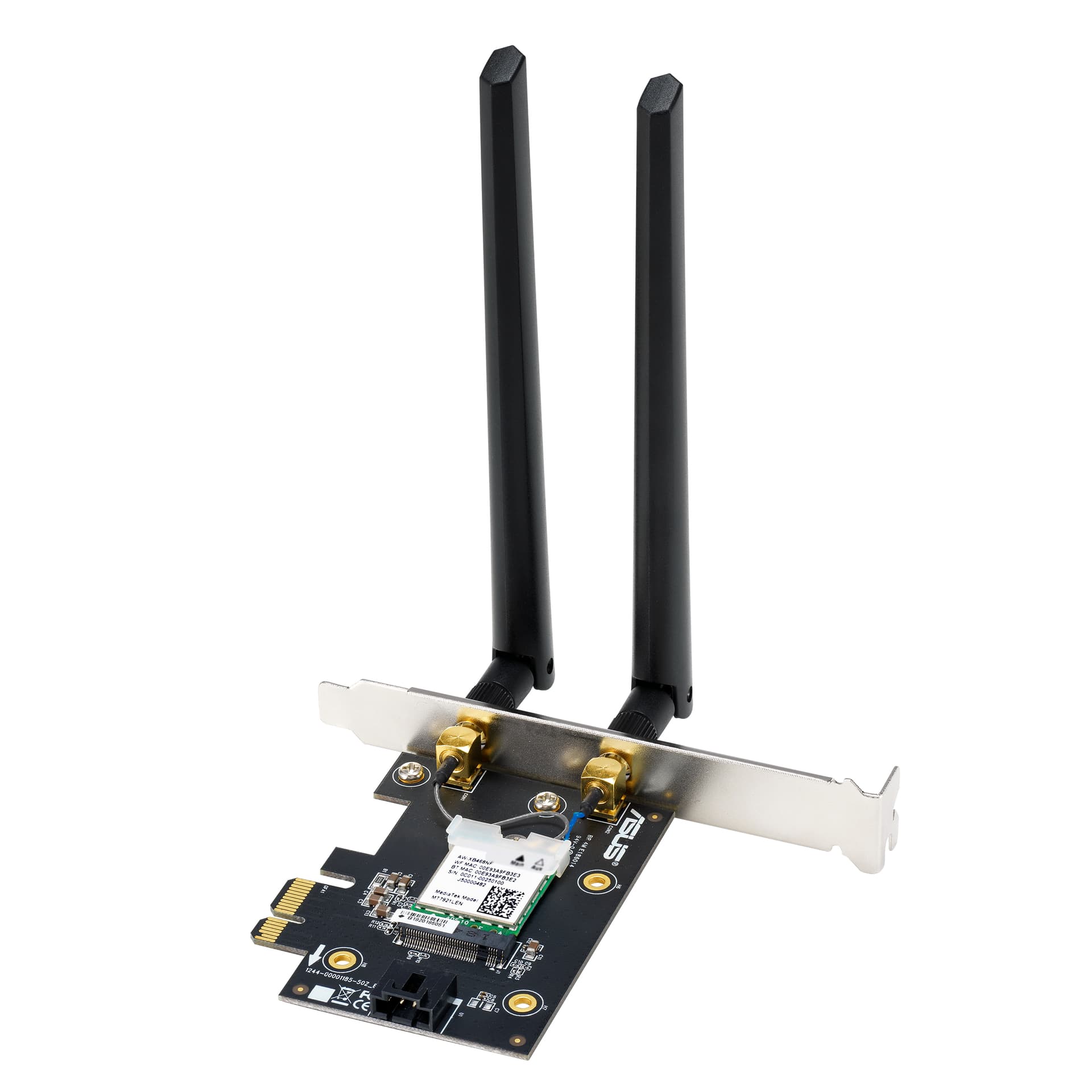 ASUS BE6500 WiFi 7 Tri Band PCI-E Networking Adapter "90IG09G0-MO0B00" — miniatură