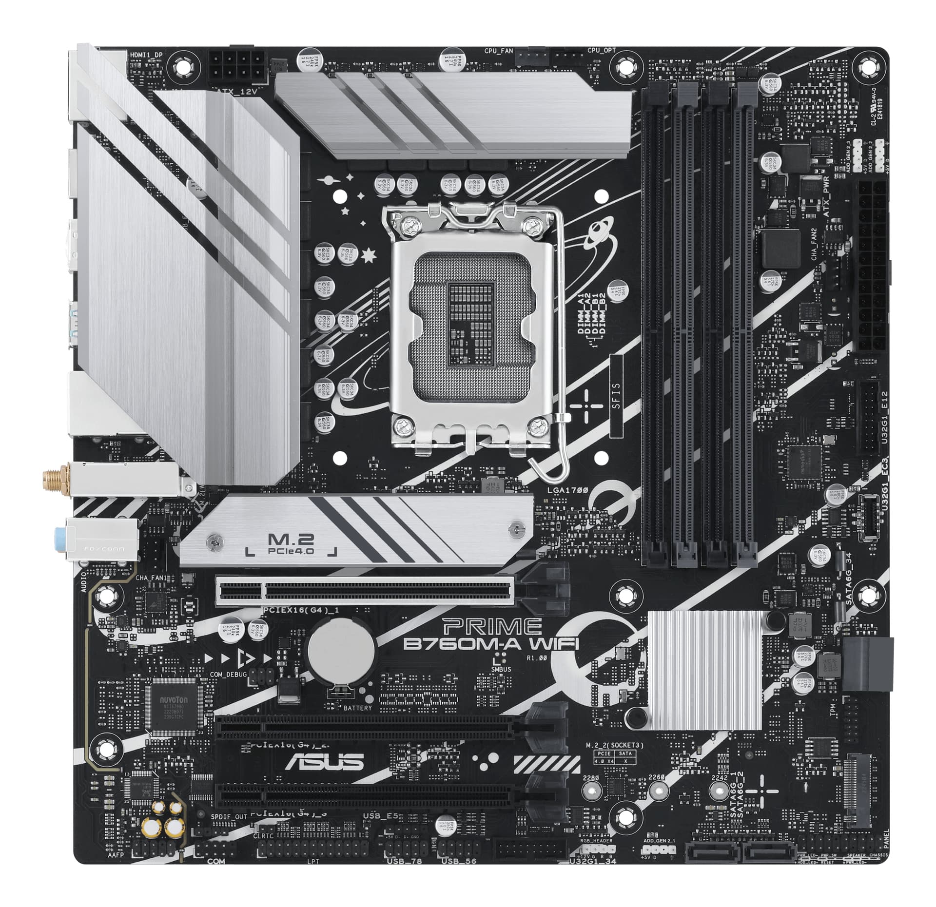 Placa de baza Prime B760M-A WIFI, Intel B760M, Socket LGA 1700, mATX "90MB1EL0-M0EAY0"