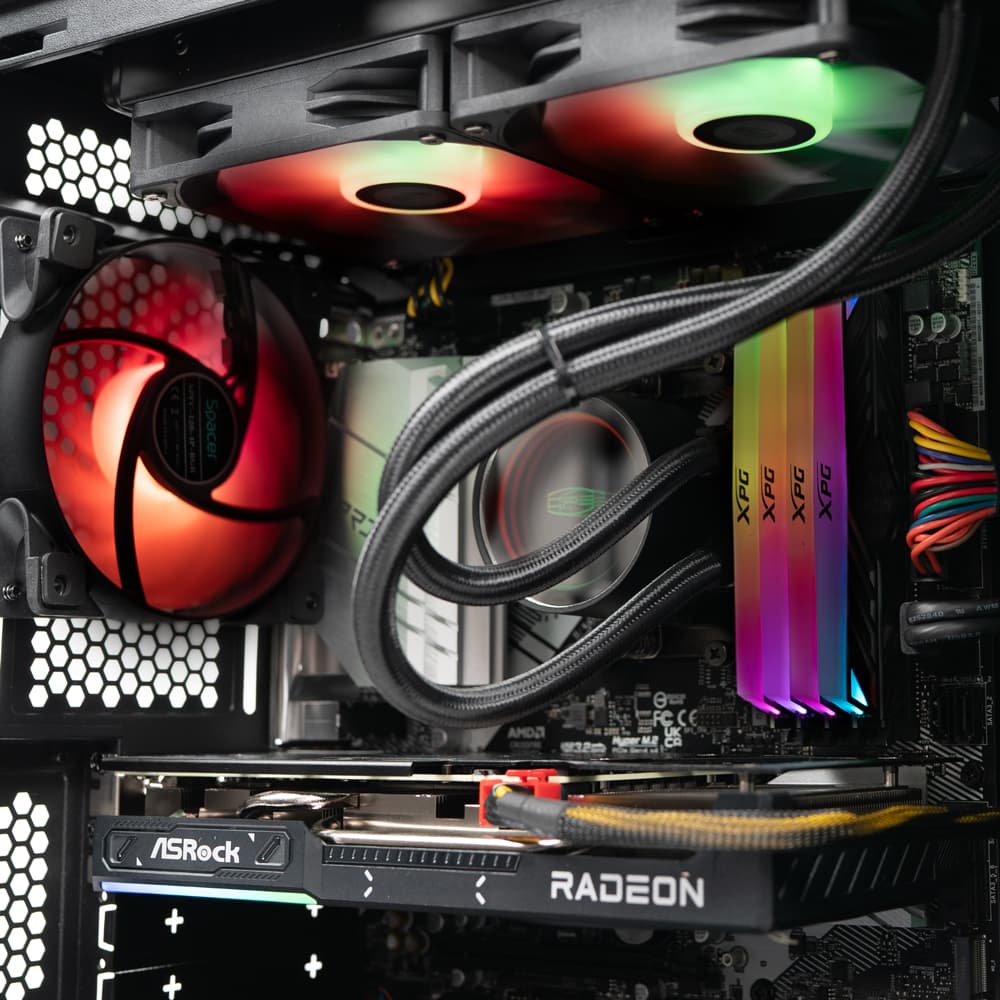Sistem Spacer Unstoppable, Ryzen 5 5600X, 32 GB DDR4, RX9060XT, 2TB, No Os, "SPACER-Unstoppable-05" — miniatură
