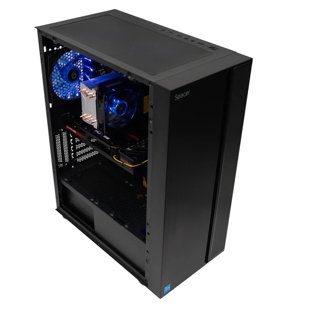 Sistem Spacer Vigilant, i5-12400F, 16GB DDR4, RX6650XT, 1TB, No Os, "SPACER-Vigilant-02" — miniatură
