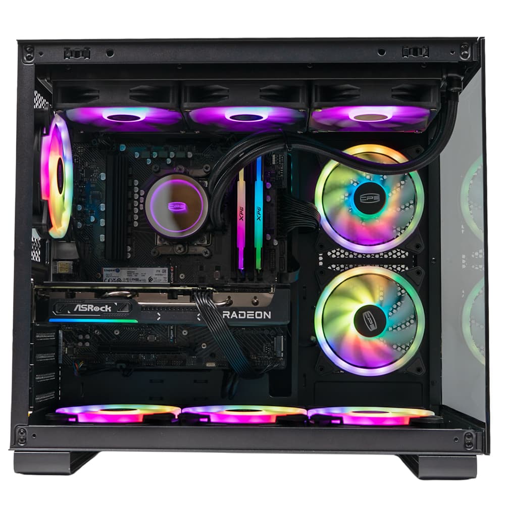 Sistem Spacer Invincible, Ryzen 5 9600X, 32 GB DDR5, RX 9060 XT Challenger 16GB OC, 2 TB, No Os "SPACER-Invincible-06" — miniatură