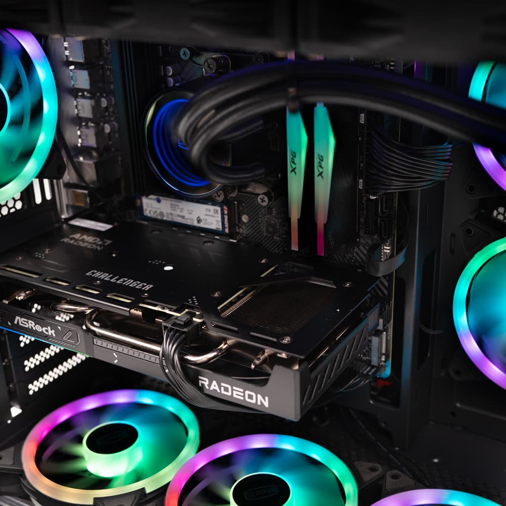 Sistem Spacer Invincible, Ryzen 5 9600X, 32 GB DDR5, RX 9060 XT Challenger 16GB OC, 2 TB, No Os "SPACER-Invincible-06" — miniatură