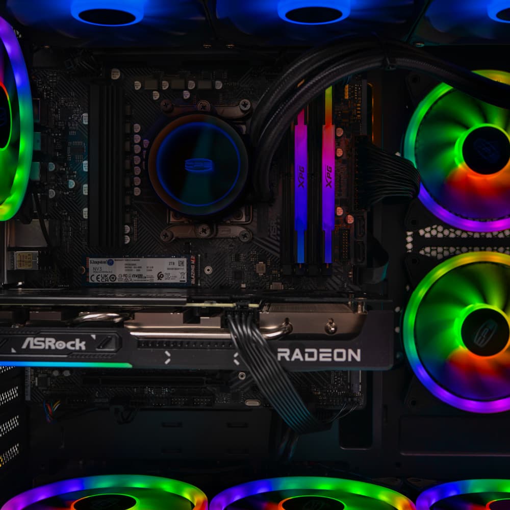 Sistem Spacer Invincible, Ryzen 5 9600X, 32 GB DDR5, RX 9060 XT Challenger 16GB OC, 2 TB, No Os "SPACER-Invincible-06" — miniatură