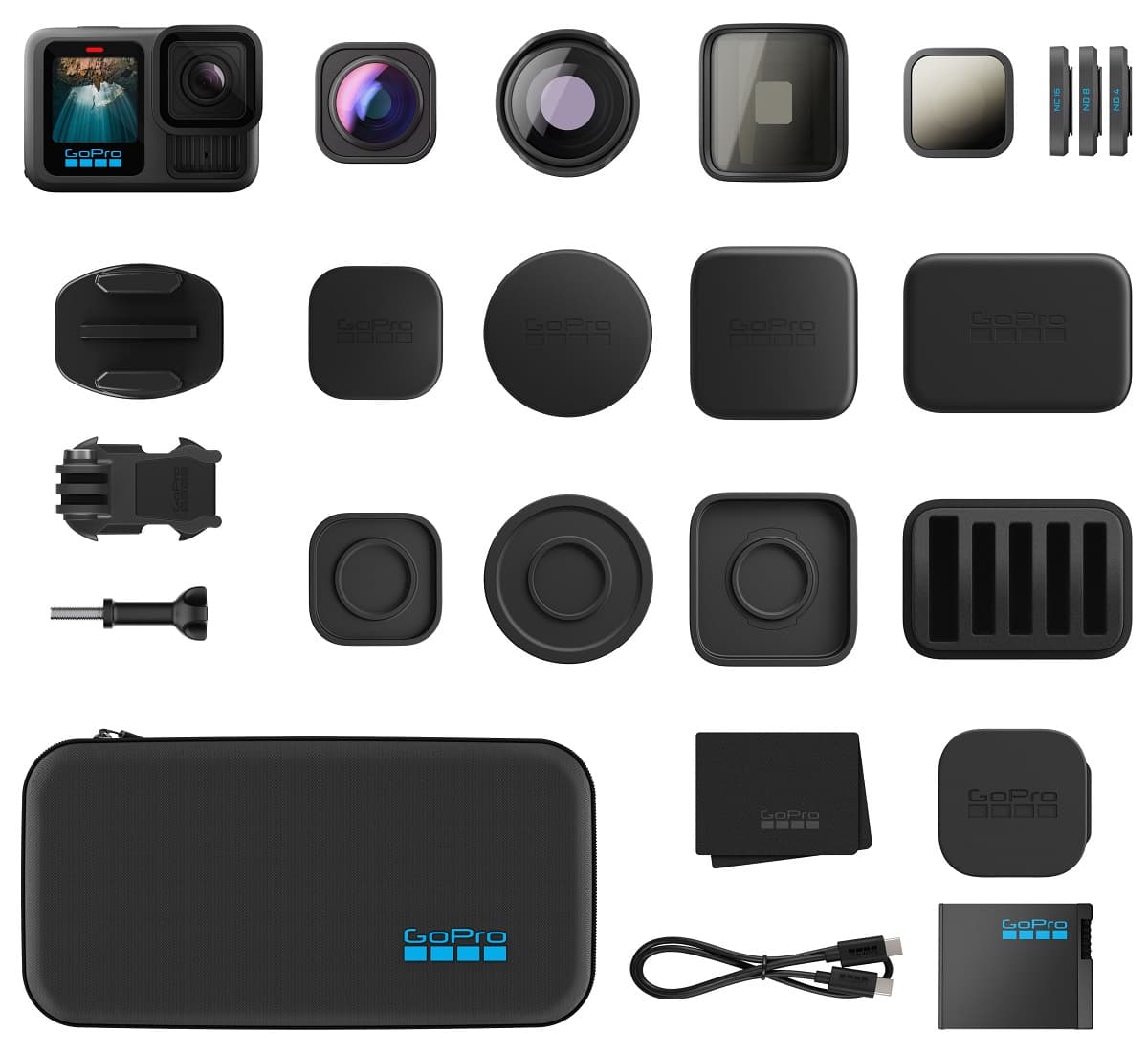 Bundle Camera de actiune H13B + lentileND Filter 4-Pack (ND4, ND8, ND16 + ND32) "CHDRB-132-RW" — miniatură