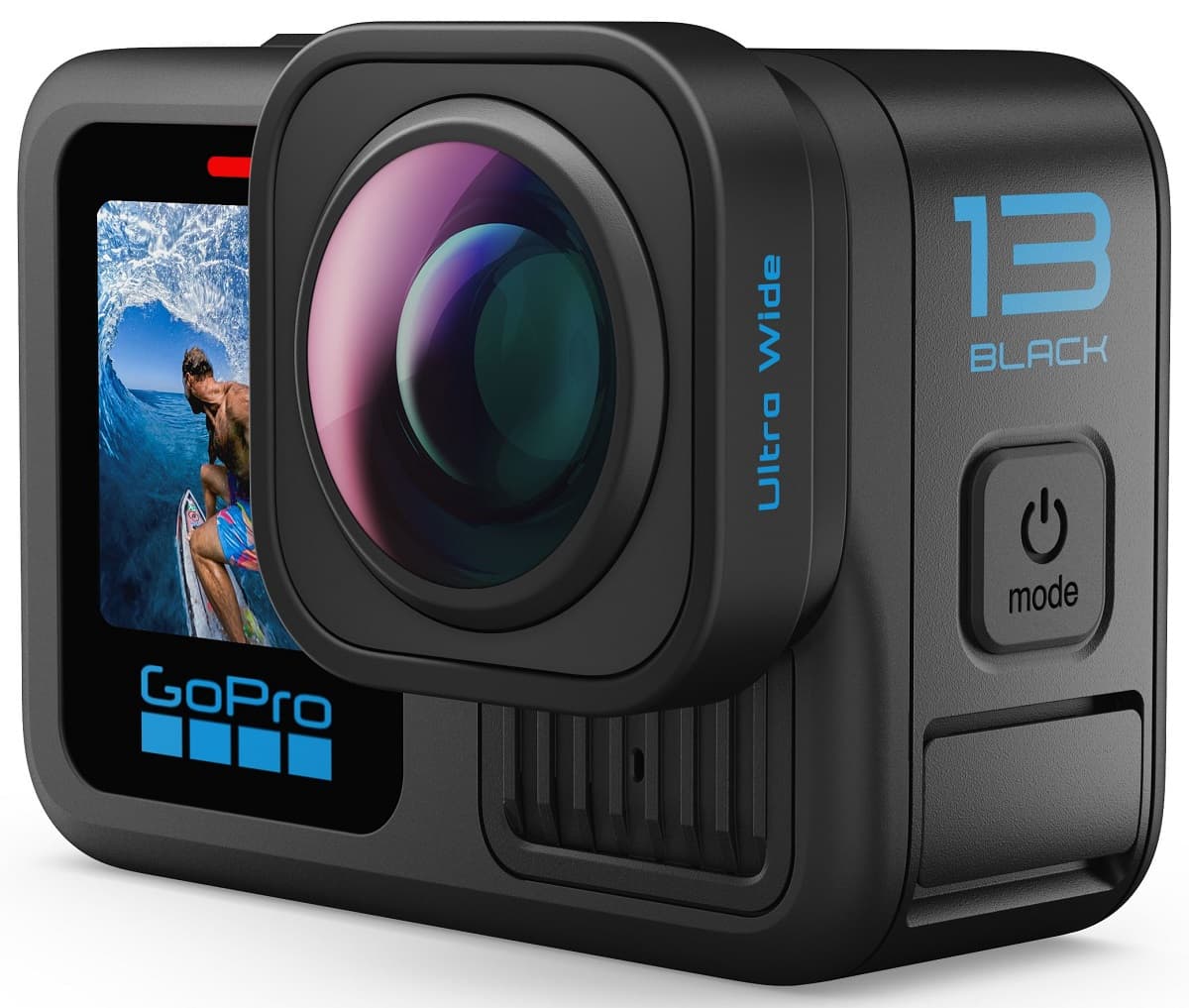 Bundle Camera de actiune H13B Ultra Wide EditionBaterie Enduro, adeziv curbat, lentila wide "CHDRB-133-RW" — miniatură