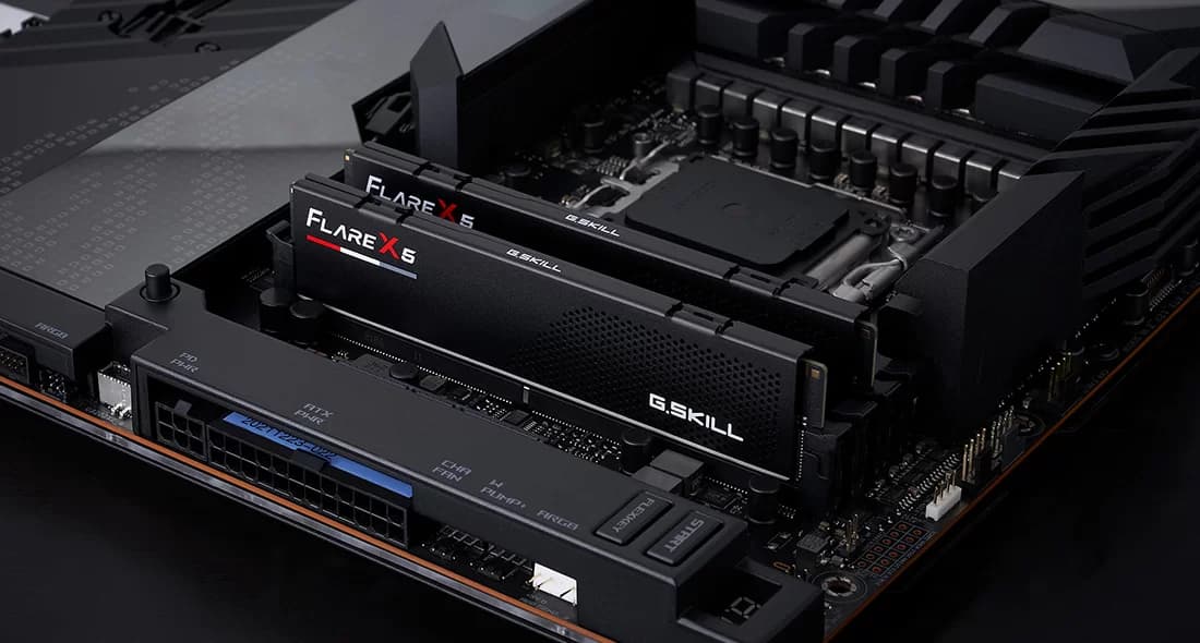 Memorie DIMM 96 GB DDR5-5600 (2x 48 GB) dual kit, RAM Negru, Flare X5, EXPO "F5-5600J4040D48GX2-FX5" — miniatură
