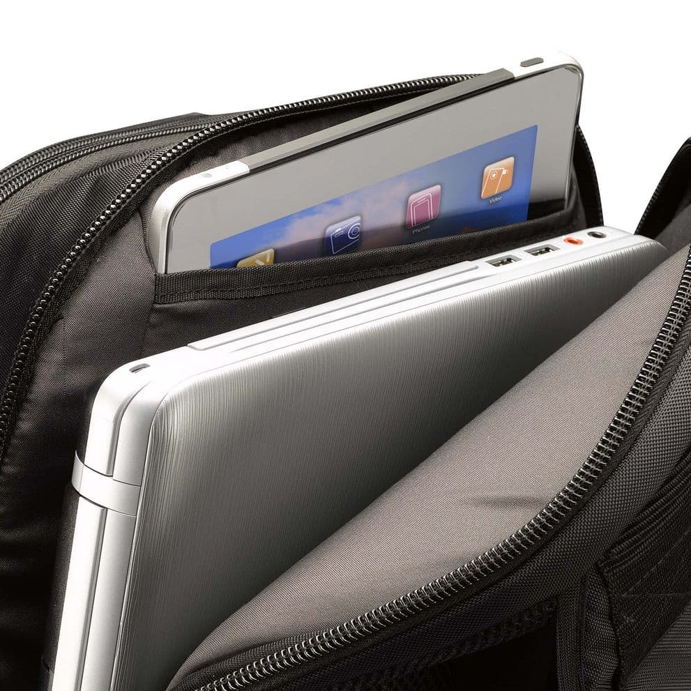 RUCSAC CASE LOGIC, pt. notebook de max. 17.3 inch, 2 compartimente, buzunar frontal x 3 | buzunar lateral x 2 | buzunar dorsal, waterproof, nylon, negru, "RBP-217 BLACK" 3205285 — miniatură