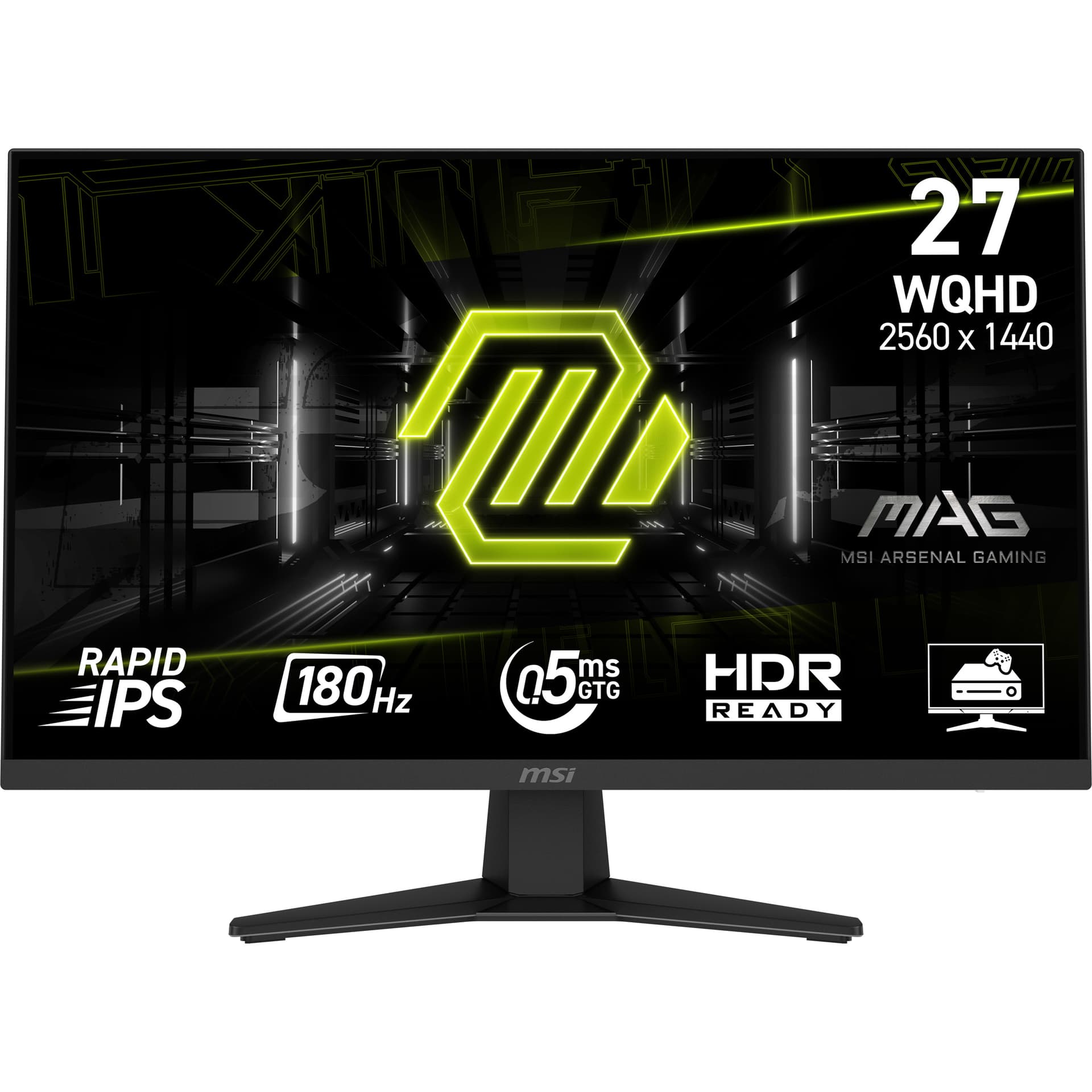Monitor MSI MAG 274QF, IPS, 27 inch, WQHD, 2560 x 1440, HDMI, DisplayPort, 180 Hz, 0.5 ms, Negru 9S6-3CE41H-048 "MAG 274QF"