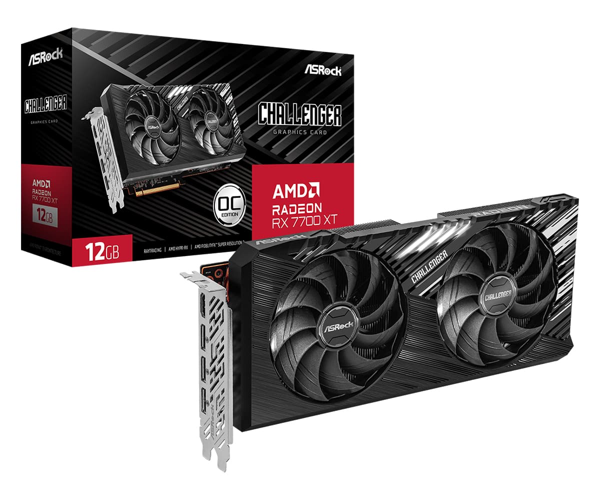Placa video AMD Radeon RX 7700 XT Challenger OC 12GB GDDR6 192bit "RX7700XT CL 12GO" — miniatură