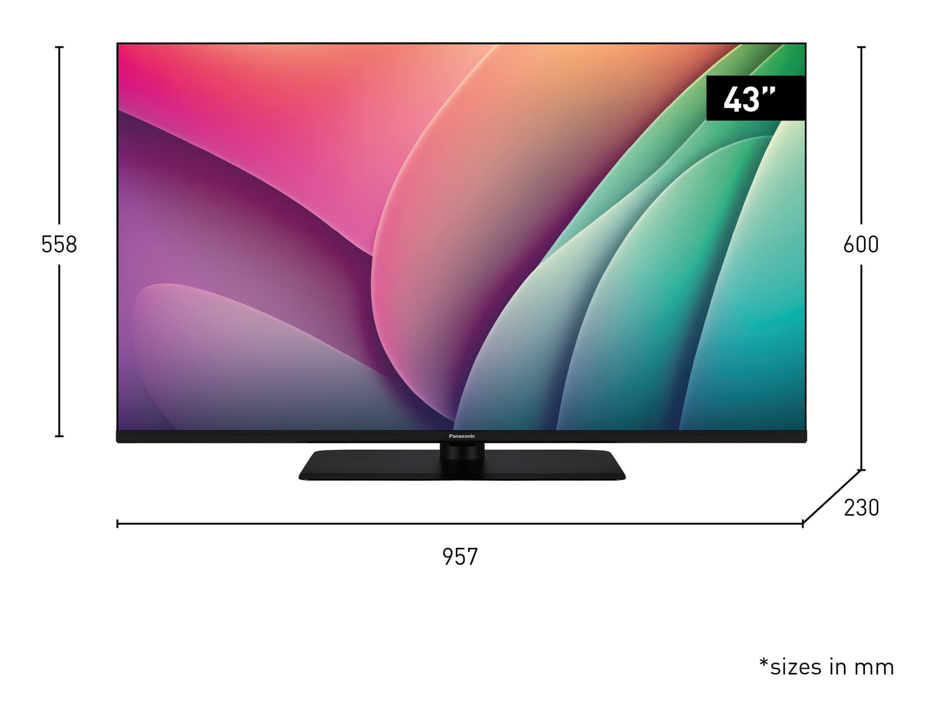 Televizor Panasonic, TV-43W80AEZ, Smart, 109 cm, QLED, 4K HDR "TV-43W80AEZ" — miniatură