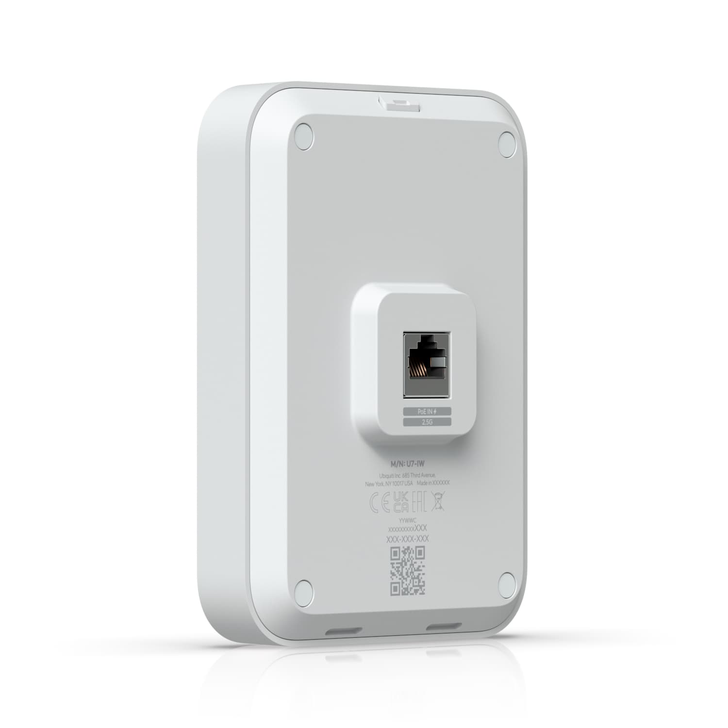 Ubiquiti UniFi U70IW Wall mounted WiFi 7 AP with 4 spatial streams and an integreated 2.5GbE PoE switch desined for hospitality enviorments "U7-IW-EU" — miniatură