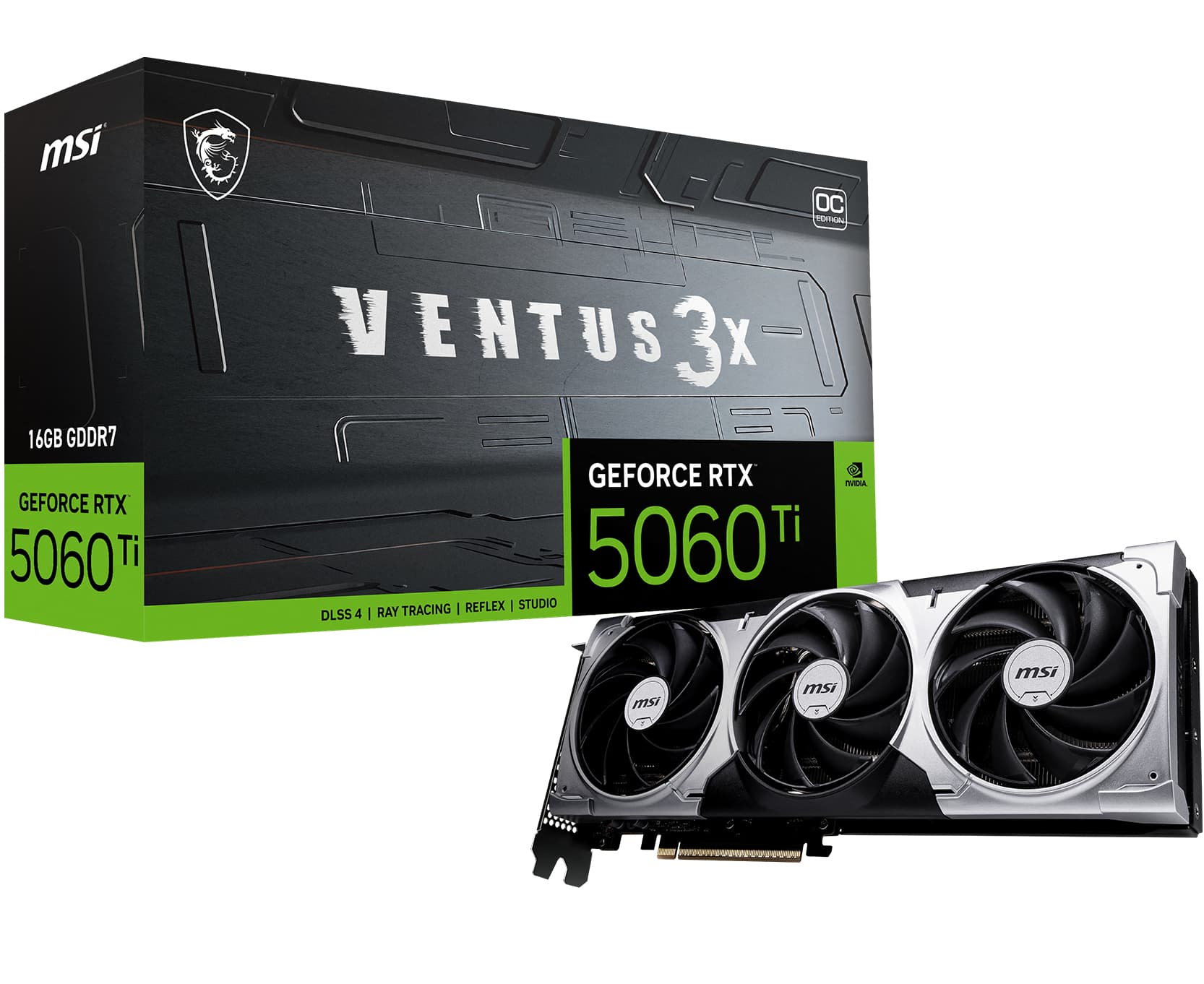 Placa video nVidia GeForce RTX 5060 Ti VENTUS 3X OC 16GB, GDDR7, 128 bit "V812-072R"