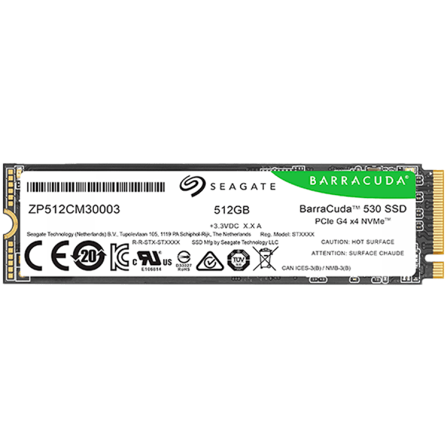 SSD SEAGATE BarraCuda 530 512GB M.2 2280-S2 PCIe Gen4 x4 NVMe 2.0, Read/Write: 7200/4300 MBps, TBW 300 "ZP512CM3A003"