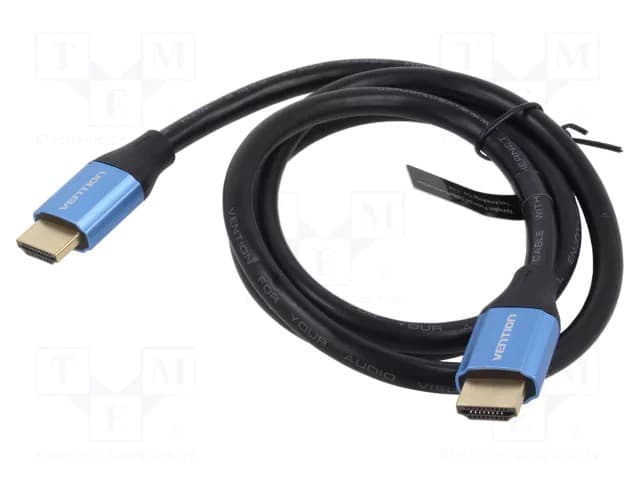 Cablu video Vention, HDMI (T) la HDMI (T), 5m, rezolutie 4K@ la 30Hz, conectori auriti, albastru, "ALHSJ" - 6922794768116 — miniatură