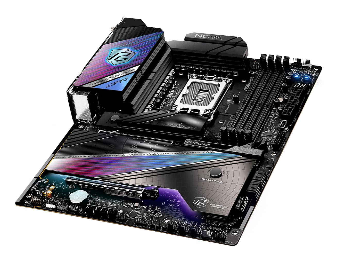 Placa de baza ASRock Z890 Nova WiFi Mainboard, Sockel LGA 1851, Intel Z890, ATX, DDR5 "90-MXBPS0-A0UAYZ" — miniatură