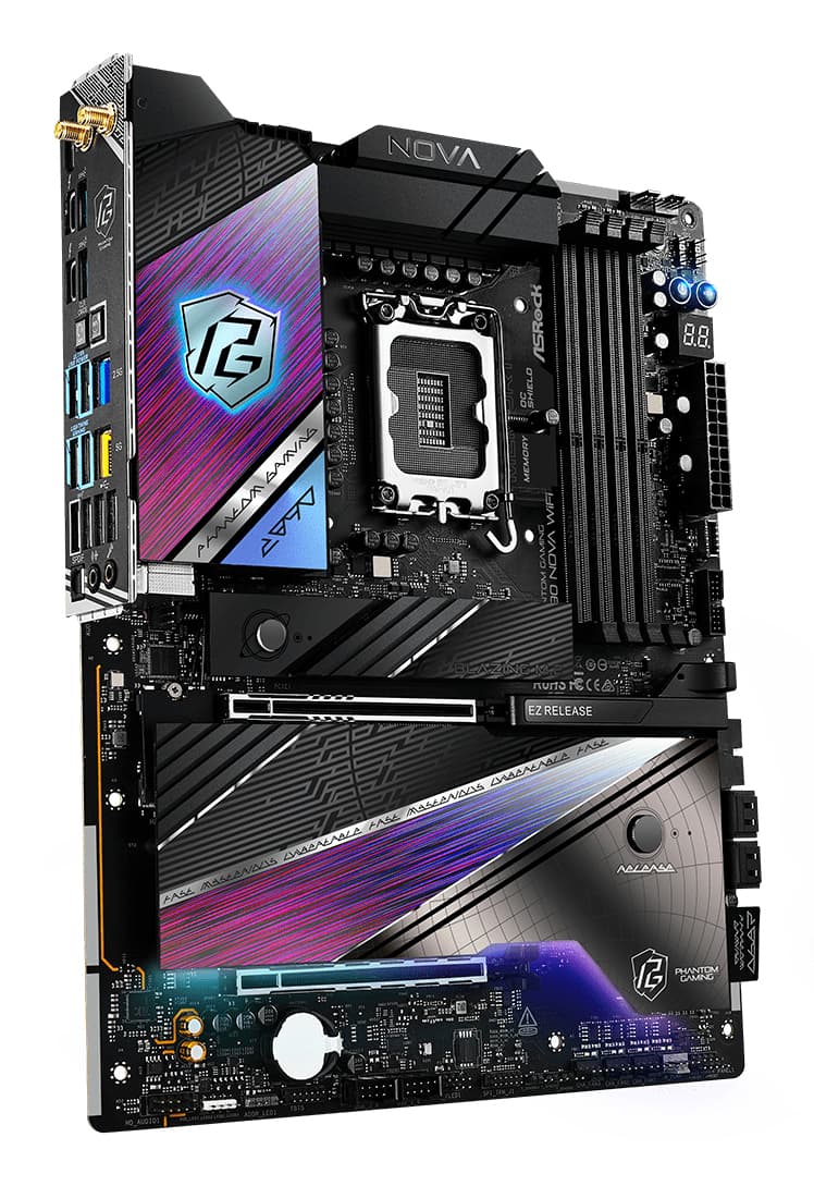 Placa de baza ASRock Z890 Nova WiFi Mainboard, Sockel LGA 1851, Intel Z890, ATX, DDR5 "90-MXBPS0-A0UAYZ" — miniatură