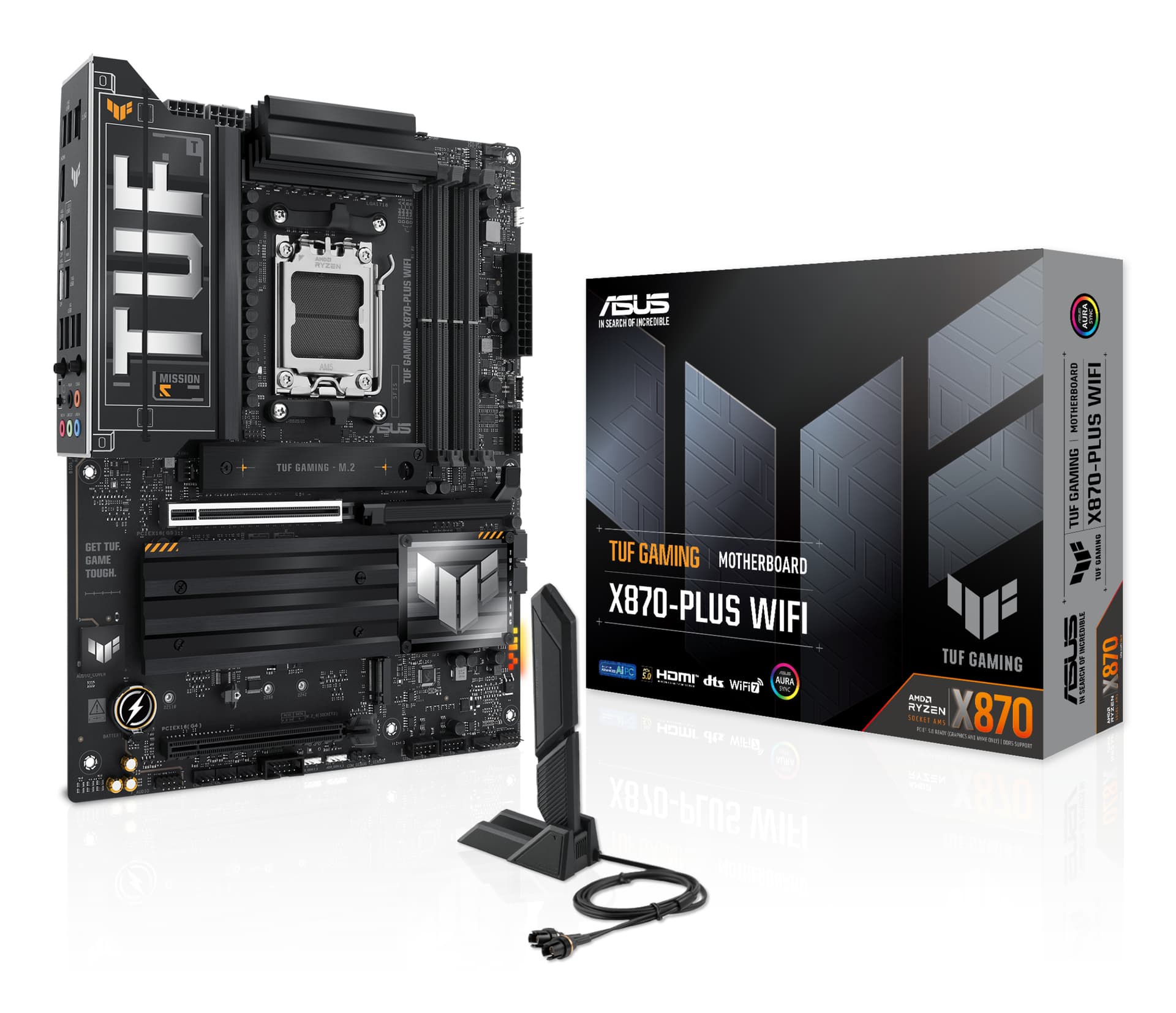 Placa de baza TUF GAMING X870-PLUS WIFI, AMD X870, Socket AM5, ATX "90MB1IU0-M0EAY0"