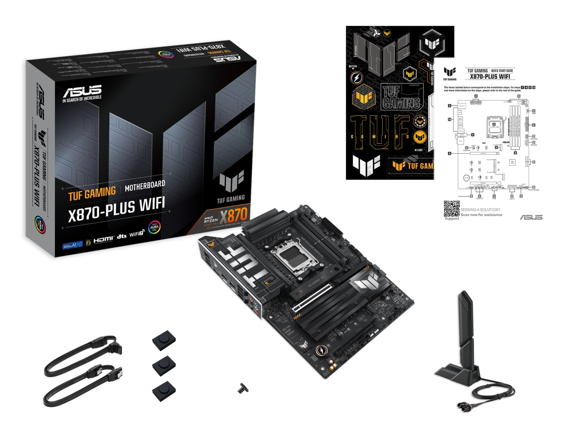 Placa de baza TUF GAMING X870-PLUS WIFI, AMD X870, Socket AM5, ATX "90MB1IU0-M0EAY0" — miniatură