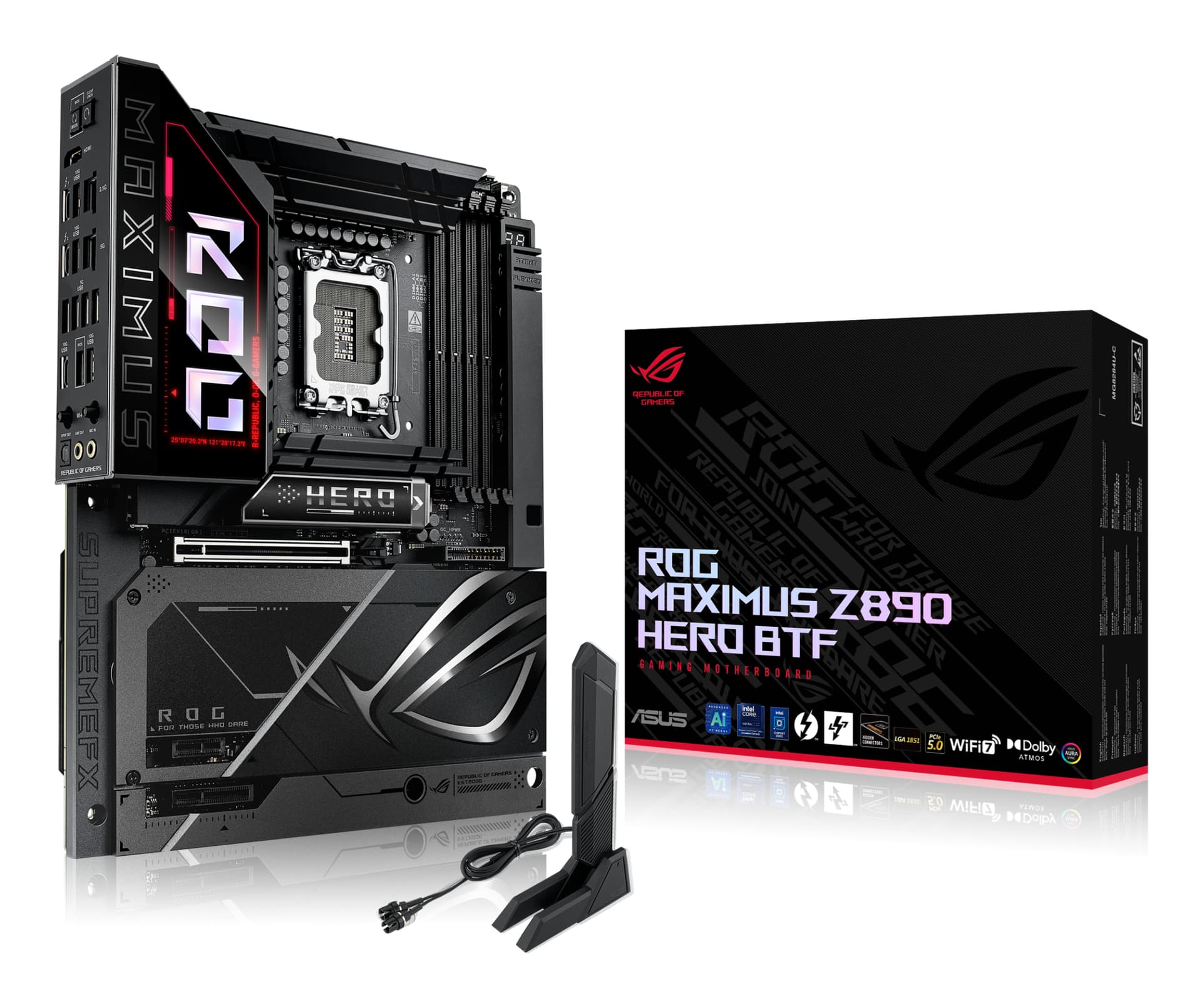 Placa de baza ROG MAXIMUS Z890 HERO BTF Intel Z890 Socket 1851 ATX "90MB1KG0-M0EAY0"