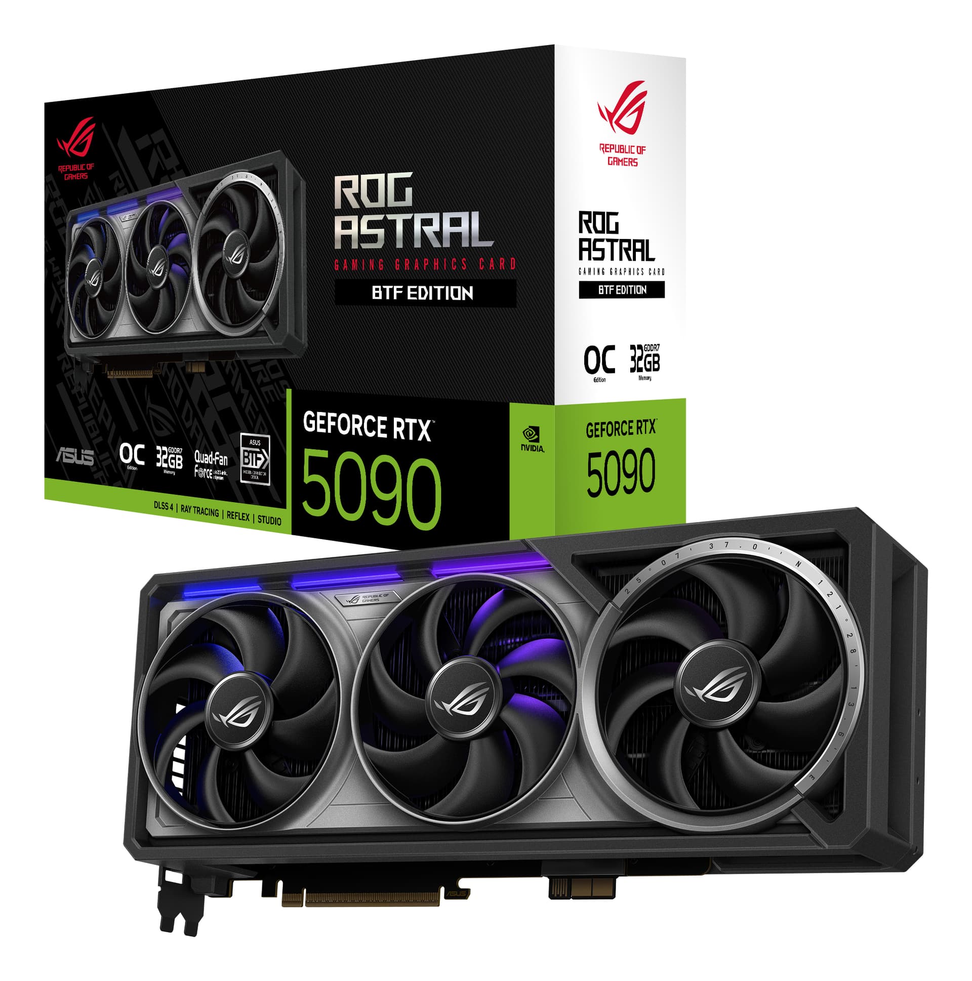 Placa video ASUS ROG-ASTRAL-RTX5090-O32G-BTF-GAMING NVIDIA GeForce RTX 5090 32 GB GDDR7 "90YV0NF0-M0NA00" — miniatură
