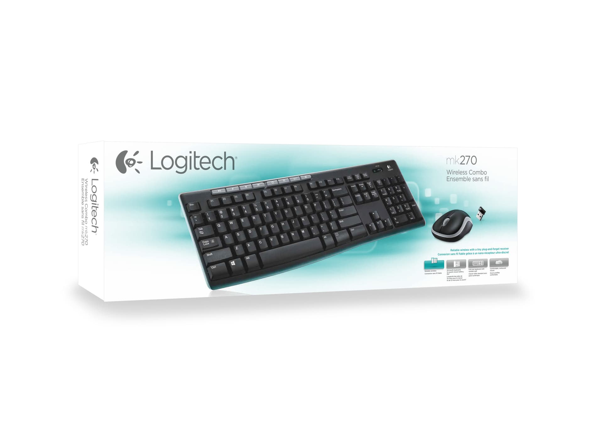 Tastatura Wireless Desktop MK270 DE GERMANA - QWERTZ "920-004511" — miniatură