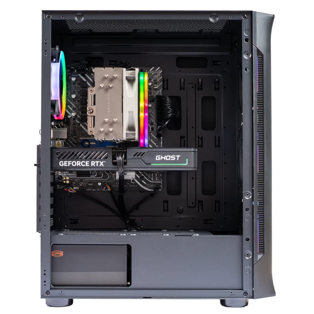 Sistem Desktop PC Gaming Spacer Commander i5-14400F, 32 GB DDR5, 1 TB SSD M.2, GeForce RTX 5060 Ghost, No OS, negru, "SPACER-Commander-14VN" — miniatură