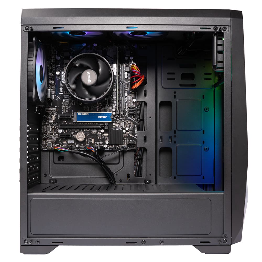Sistem Desktop PC Spacer Disruptor, Ryzen 5 3400G, 16GB DDR4, 1TB SSD, video on board, no OS, negru, "SPACER-Disruptor-12VN" - 5949046616156 — miniatură