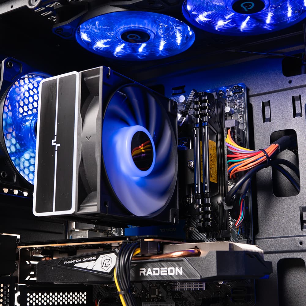 Sistem Desktop PC Gaming Spacer Dominator, i5-14400F, 32GB DDR4, 1TB SSD, RX 6500 XT 8GB GDDR6, no OS, negru, "SPACER-Dominator-08VN" - 5949046616125 — miniatură