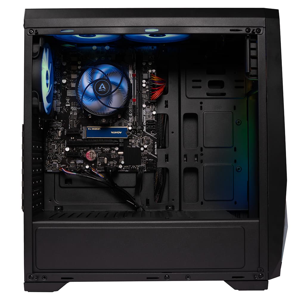 Sistem Desktop PC Spacer Terminator, Ryzen 3 3200G, 8GB DDR4, 512 GB SSD, video on board, no OS, negru, "SPACER-Terminator-11VN" - 5949046616163 — miniatură