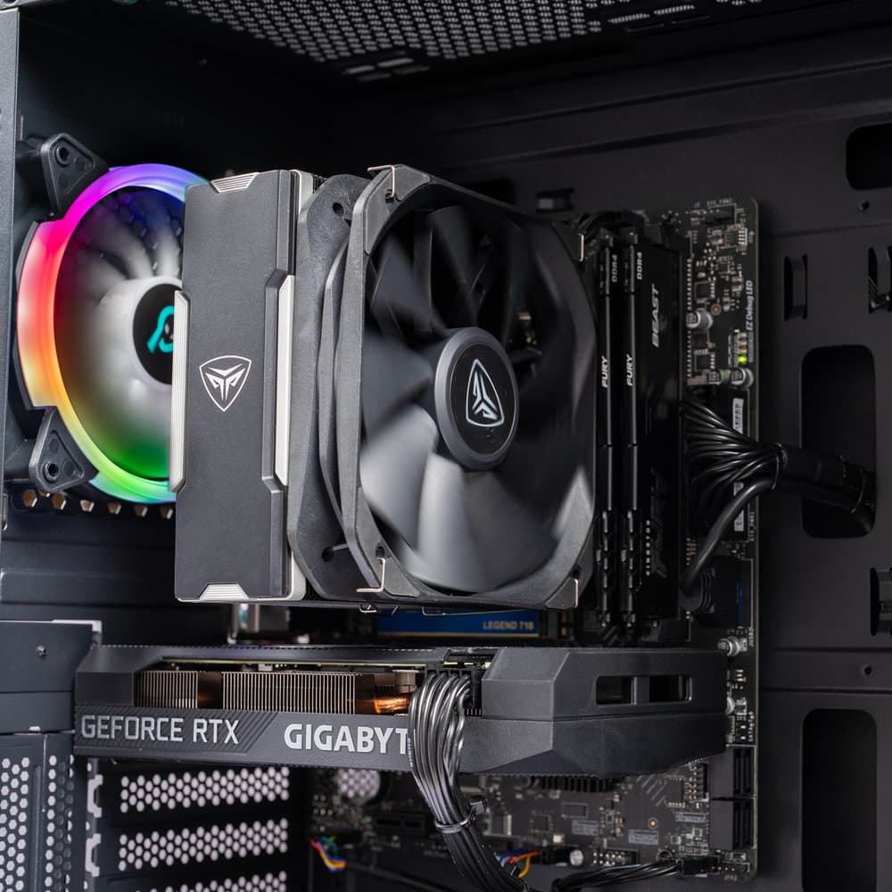 Sistem Desktop PC Gaming Spacer Warlord, i5-12400F, 16GB DDR, 512 GB SSD M.2, RTX 3060 Windforce 12GB, No OS, negru, "SPACER-Warlord-13VN" — miniatură