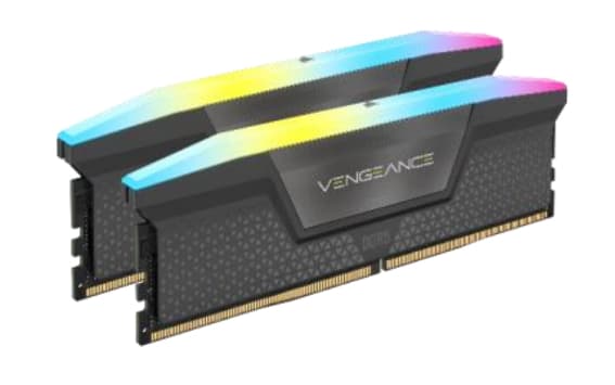 Corsair Memorie DDR5, 64GB, KIT 2x32GB, 6000MT/s, C40, 1.30V, XMP&EXPO, Gri, RGB, VENGEANCE "CMH64GX5M2D6000Z40" — miniatură