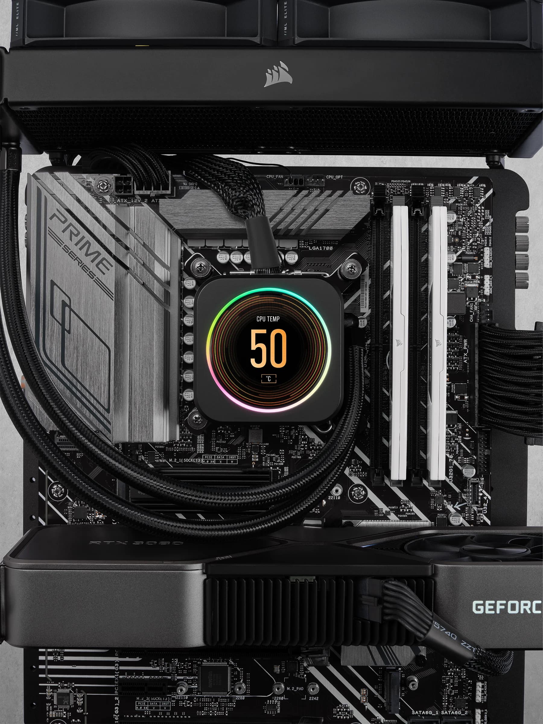 Corsair Memorie DDR5, 64 GB, KIT 2 x 32 GB, 6000MT/s, C30, 1.4V, Alb, VENGEANCE "CMK64GX5M2B6000Z30W" — miniatură