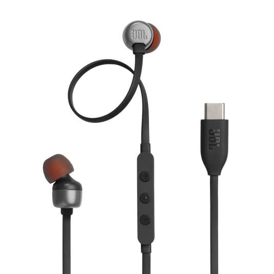 Casti Tune 310C Pure Bass In-Ear Headphones, (Type-C), Black "JBL-T310C-BLK"