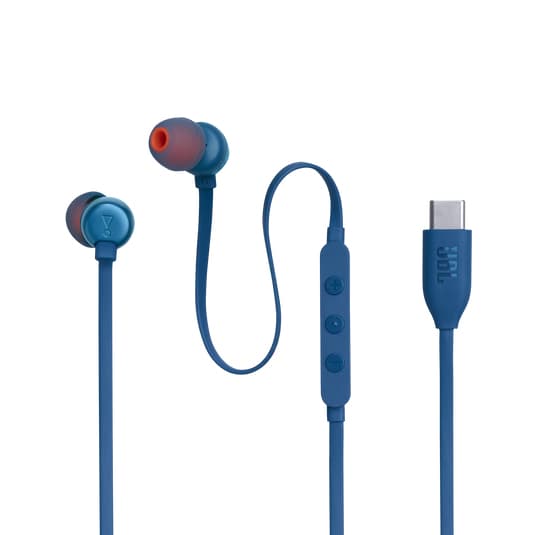 Casti Tune 310C Pure Bass In-Ear Headphones, (Type-C), Blue "JBL-T310C-BLU" — miniatură