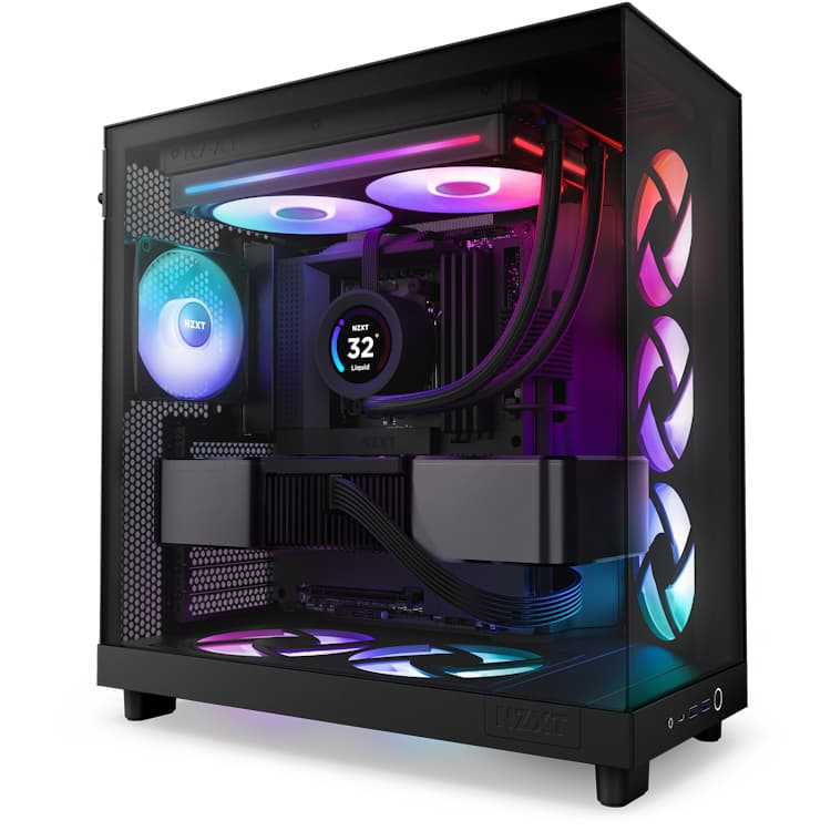 NZXT F280 RGB CORE, case fan (black) "RF-U28HF-B1" — miniatură