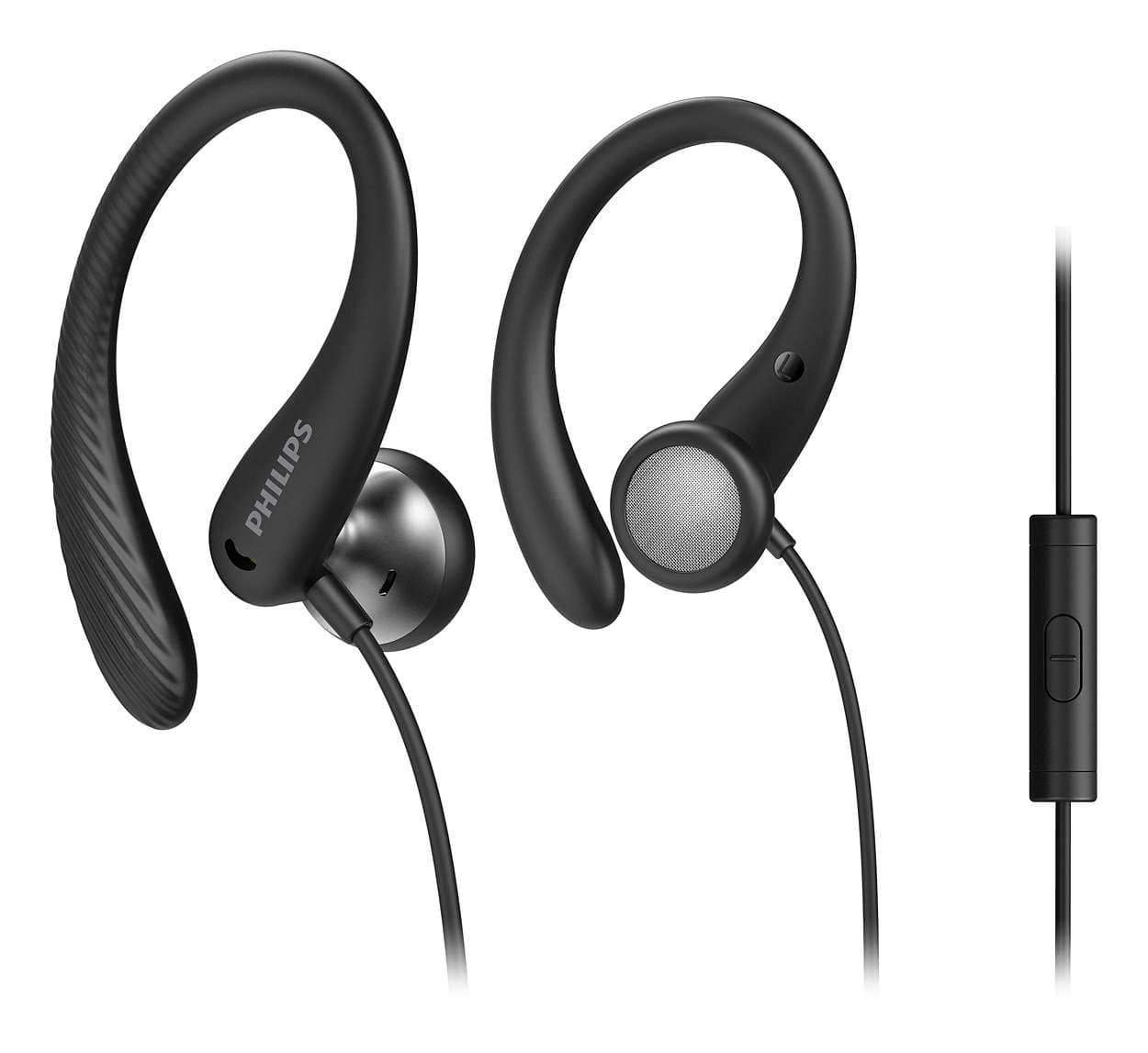 Philips TAA1105BK/00 headphones/headset Wired Ear-hook, In-ear Sports Black "TAA1105BK/00"