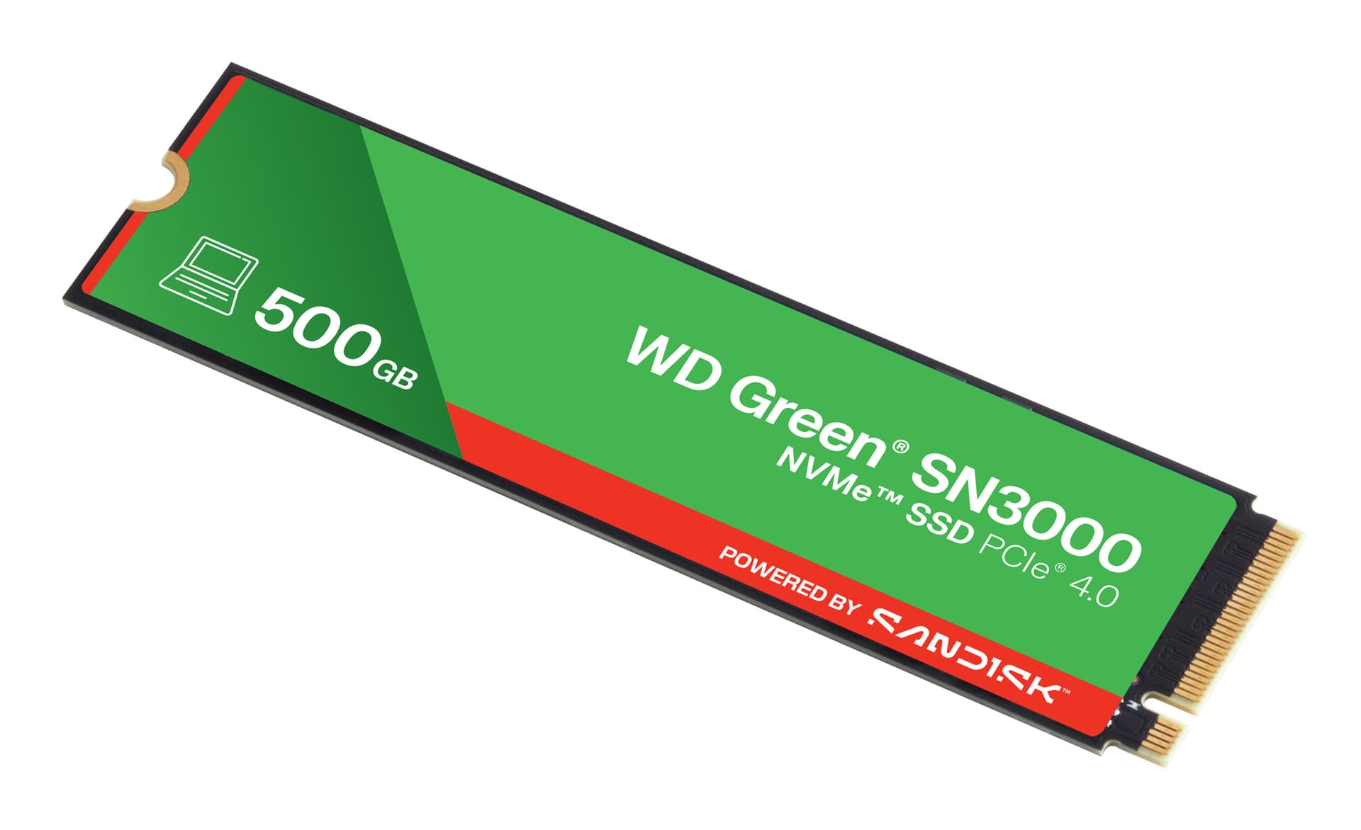 SSD PCIE G4 M.2 NVME 500GB/GREEN SN3000 WDS500G4G0E WDC "WDS500G4G0E" — miniatură