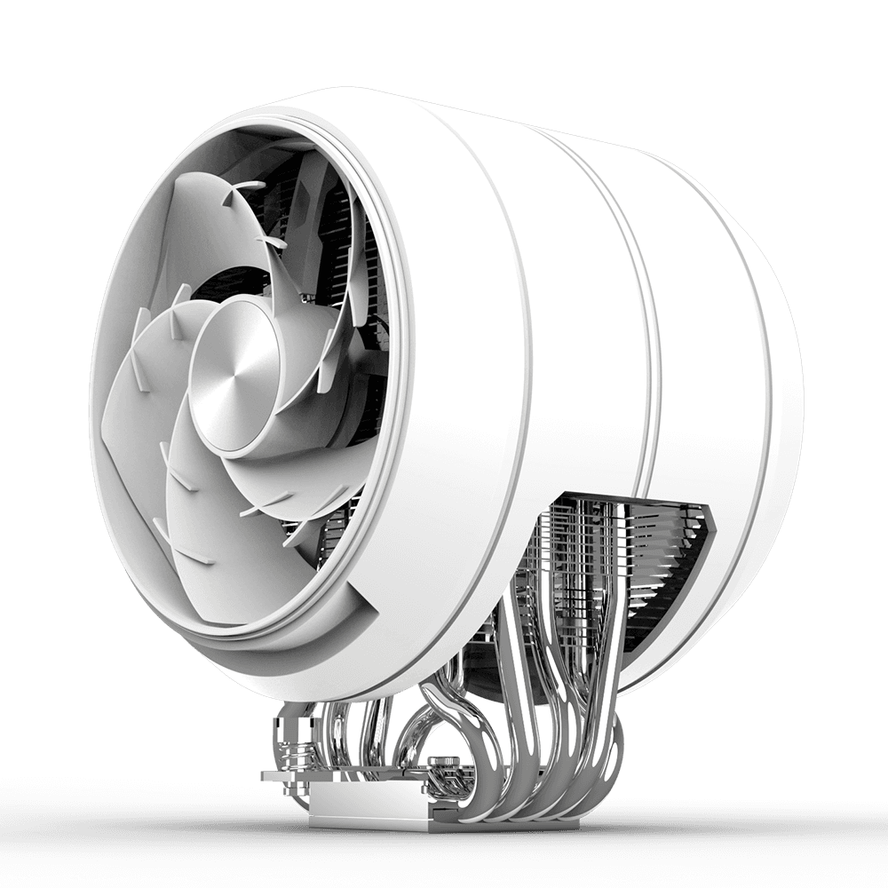 COOLER Zalman "ZET5" skt. Intel si AMD, racire cu aer, vent. 120mm, 600 - 2000 RPM, 5 heatpipes, inaltime 158mm, ARGB adresabil,"ZET5 WHITE" — miniatură
