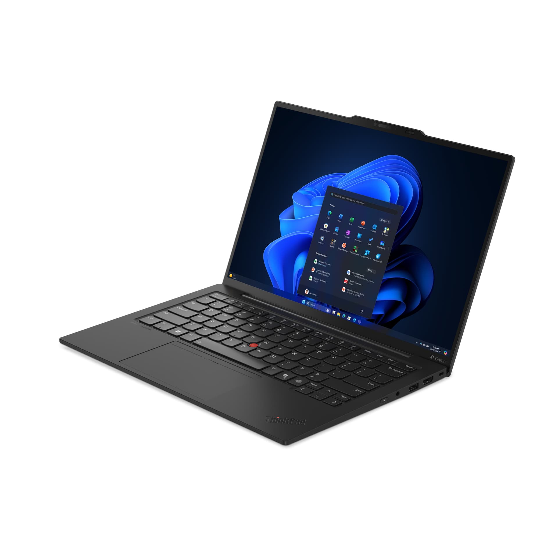 14 ThinkPad X1 Carbon Gen 13 Aura Edition, 2.8K OLED 120Hz VRR Touch, Procesor Intel® CoreTM Ultra 7 265U (12M Cache, up to 5.30 GHz), 64GB LPDDR5X, 1TB SSD, Intel Graphics, 5G, Win 11 Pro, Black, Paint "21NX0064RI" — miniatură
