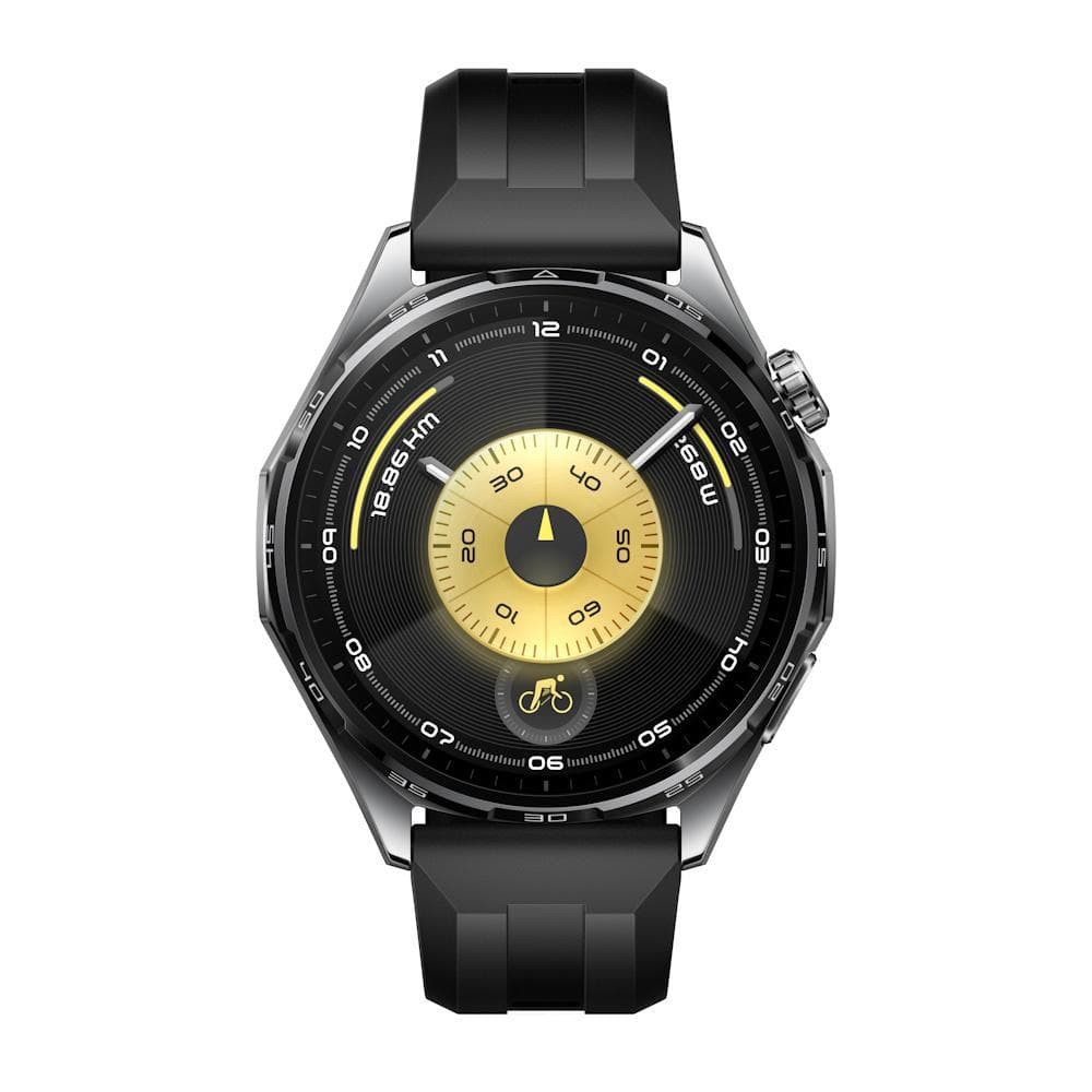 Smartwatch Watch GT 6, 41MM, Black Stainless Steel Case, Black Fluoroelastomer Strap "55020FTR" — miniatură
